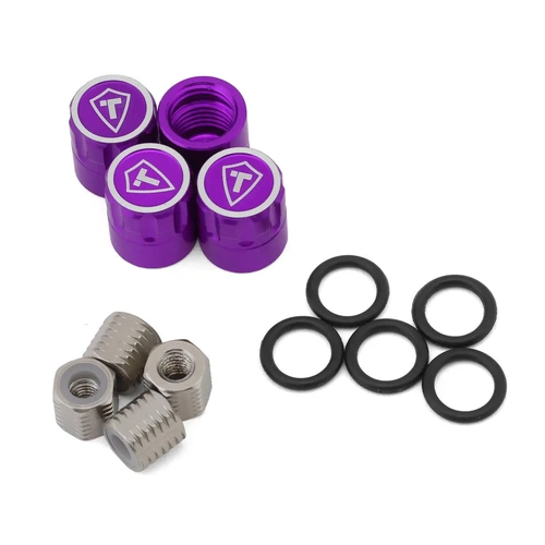 Treal Hobby 1.9" Scale 4mm Wheel Center Caps (Purple) (4)