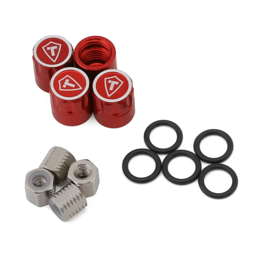 Treal Hobby 1.9" Scale 4mm Wheel Center Caps (Red) (4)