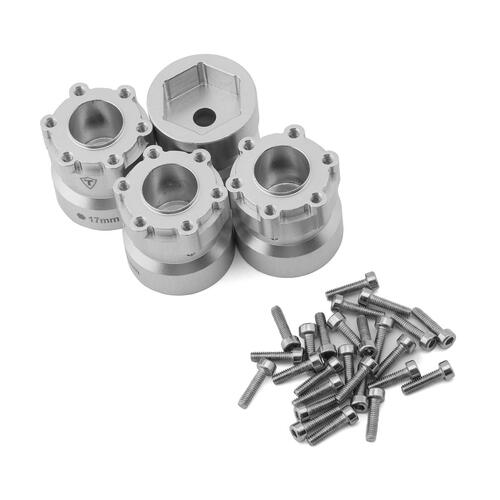 Treal Hobby 2.6" Monster Truck Wheel 17mm Hex Adapters (Silver) (4)