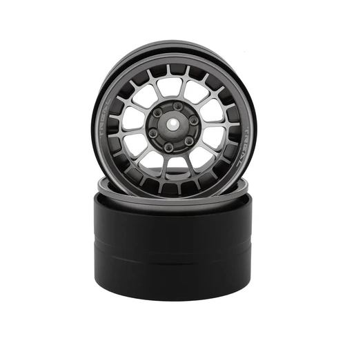 Treal Hobby 2.2" Beadlock Wheels (Titanium/Silver) (2)