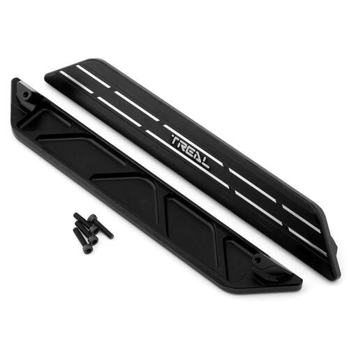 Treal Hobby XRT Aluminum Side Rail Step Plates (Black) (2)