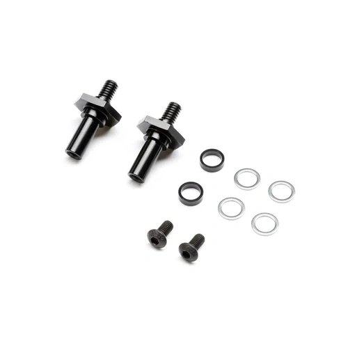 TLR Front Axle, Aluminum, 2pcs, 22X