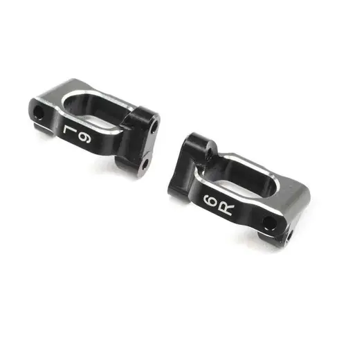 TLR Caster Block Set, 6 deg, Aluminium, 22X-4 TLR234118