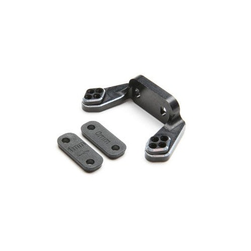TLR Rear Camber Block, Black, w/Inserts, 22 4.0