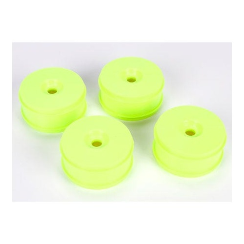 TLR 1/8 Buggy Dish Wheel, Yellow (4), 8ight Buggy 3.0