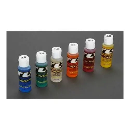 TLR Silicone Shock Oil 2oz 6pk, 20, 25, 30, 35, 40, 45wt