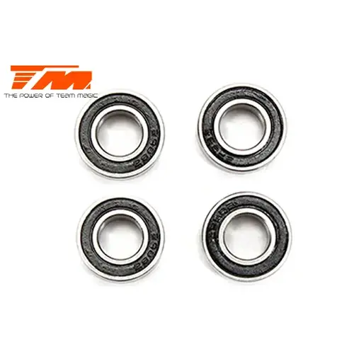 BRG 8x16x5mm Rubber sealed Black (4 pcs)