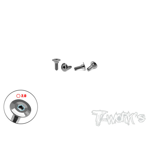 Tworks 64 Titanium Servo Screw 3x12mm 4pcs - TP-147-L