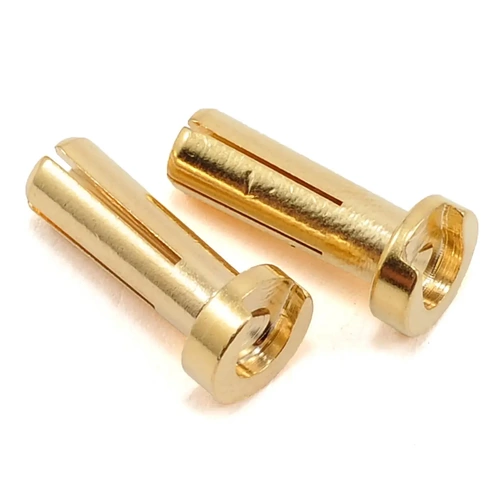TQ Wire 4mm Low Profile Male Bullet Connectors (Gold) (14mm) (2)