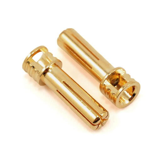 TQ Wire 5mm "Flat Top" Male Bullet Connector (Gold) (2)