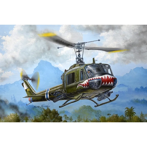 Trumpeter 1/35 UH-1B Huey Gunship Plastic Model Kit - TR05112