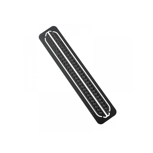 Yeah Racing Black Stainless Steel Diamond Plate Rock Rails 2Pcs