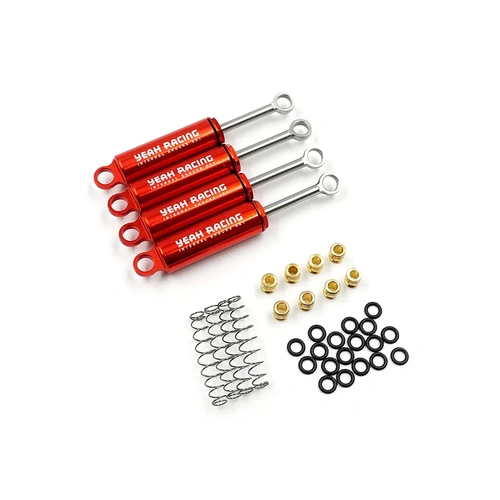 Yeah Racing Red Aluminium Shock Absorbers 4Pcs