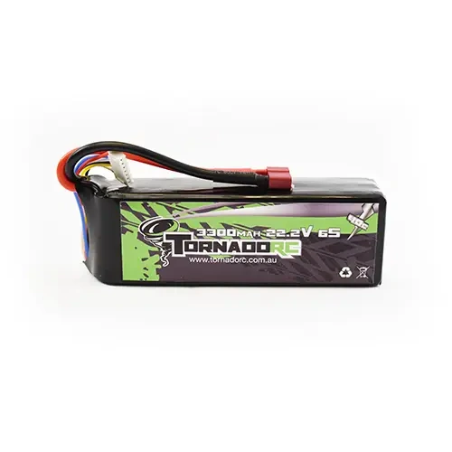 Tornado RC 3300mah 40C Soft Case Lipo 22.2V 6S Deans