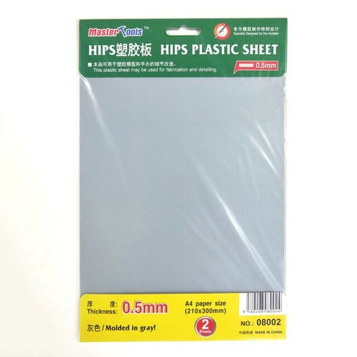 Master Tools 0.5mm Hips Plastic Sheet A4Size