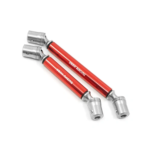 Yeah Racing Red Stainless Steel & Aluminium TRX-4 Centre Front & Rear Drive Shaft Set 2Pc