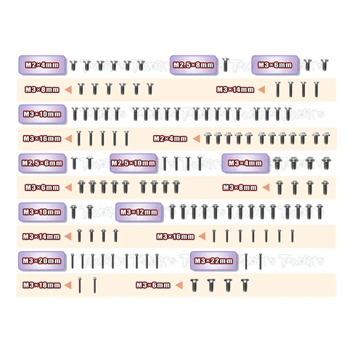 TSSU-RC10B6.4 64 Titanium Screw set ( UFO Head ) 122pcs.( For Team Associated RC10 B6.4 )