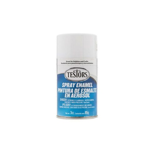 Testors Enamel Spray Gloss White 85Gm Spray *