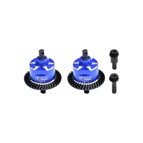 GPM Aluminium Front and Rear Complete Differentials 2Pcs - Blue