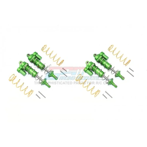 GPM Green Aluminium 125mm Front & Rear Adjustable Piggyback Shocks 4Pcs