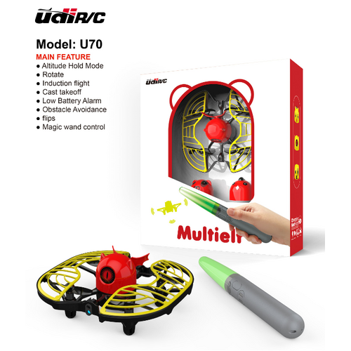 UDIRC U70 Gesture & wand Control Drone , Cast Takeoff , Rotate , Obstacle Avoidance , Altitude Hold & Low Battery Alarm - UDI-U70
