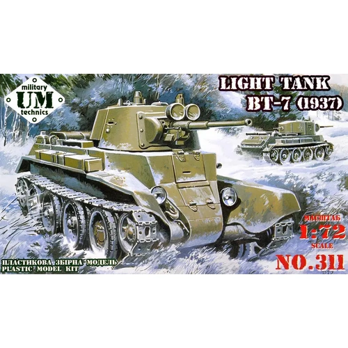 UM-MT 311 1/72 LIGHT TANK BT-7 (model 1937 ) w/conic turret Plastic Model Kit