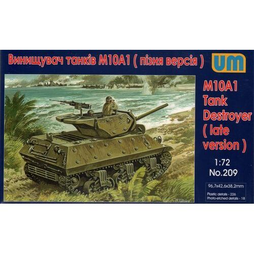 Unimodel 209 1/72 M10A1 Tank destroyer Plastic Model Kit