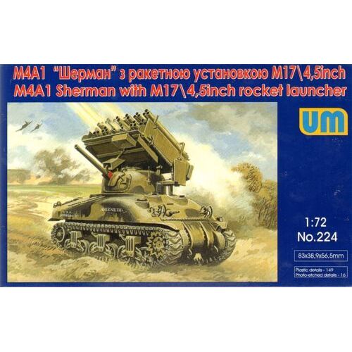 Unimodel 224 1/72 Tank M4?1 with M17/4.5inch rocket launcher Plastic Model Kit