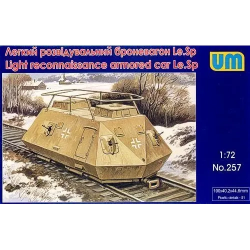 Unimodel 257 1/72 Light reconnaissance armored car Le.Sp Plastic Model Kit