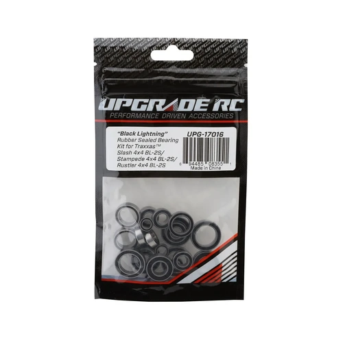UpGrade RC "Black Lightning" Rubber Sealed Bearing Kit for Traxxas Slash 4X4