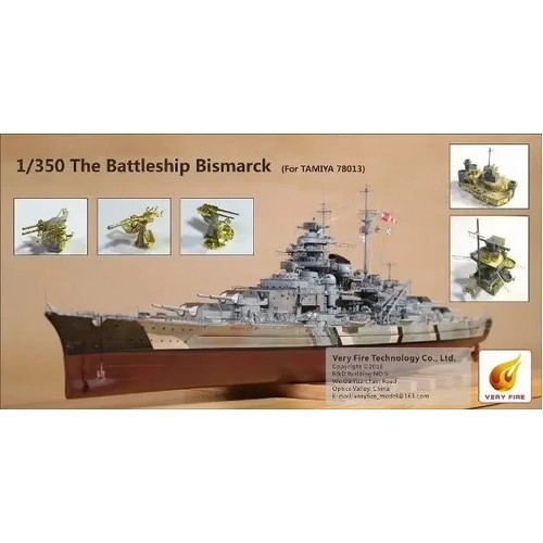 Very Fire 350003 1/350 DKM Bismarck Detail Up Set (For Tamiya 78013)