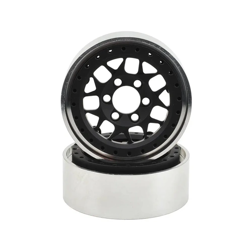 Vanquish Products KMC XD127 Bully 1.9" Beadlock Crawler Wheels (Black) (2)