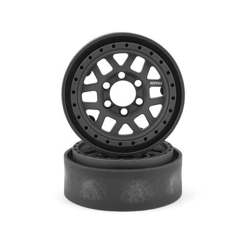 Vanquish Products KMC XD229 Machete V2 1.9" Beadlock Crawler Wheels (Grey) (2)