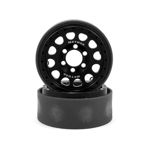 Vanquish Products Method 105 1.9" Beadlock Crawler Wheels (Black/Silver) (2)