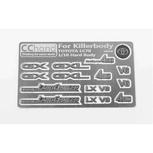 Metal Emblems for Toyota Killerbody LC70