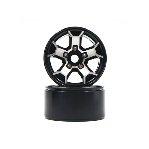 Yeah Racing 1.9" Silver Aluminium 5 Spoke Beadlock Rims 2Pcs