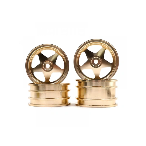 Yeah Racing 1/10 5 Spoke Gold Aluminium Rims Set 4Pcs