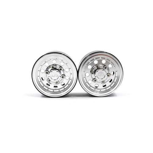 Yeah Racing 1.55" Silver Aluminium CNC Machined 10 Spoke Beadlock Rims 2Pcs