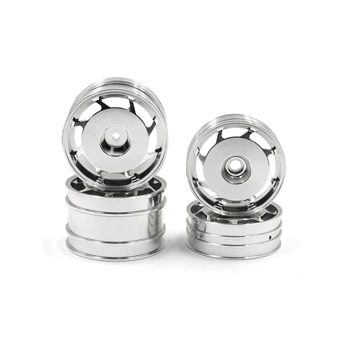 Yeah Racing 1.9" Aluminium Front and RearÊ8W Spoke Rims 4Pcs -ÊSilver