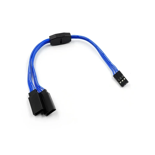 Yeah Racing 150mm Blue Y-Harness High Current Servo Wire w/ JR/Futaba Plug
