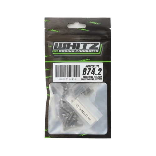 Whitz Racing Products HyperLite RC10B74.2 Titanium Upper Screw Kit (Silver)
