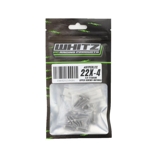 Whitz Racing Products HyperLite TLR 22X-4 Titanium Upper Screw Kit (Silver)