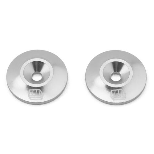 Whitz Racing Products CNC Aluminum Low Profile Wing Washers (Silver) (2)
