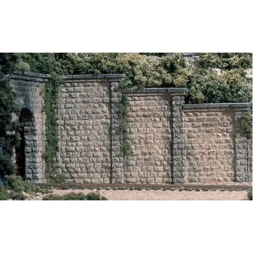 Woodland Scenics Ho Retain Wall Cut Stone 3Ea