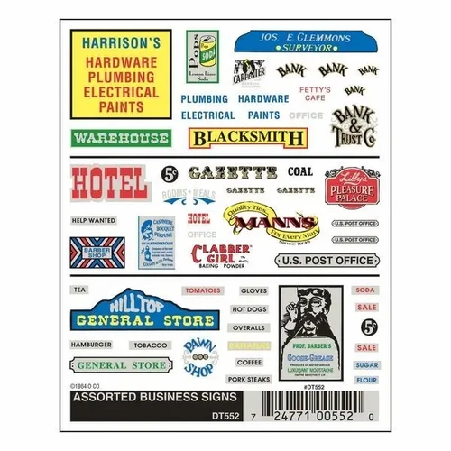 Woodland Scenics Assorted Business Signs