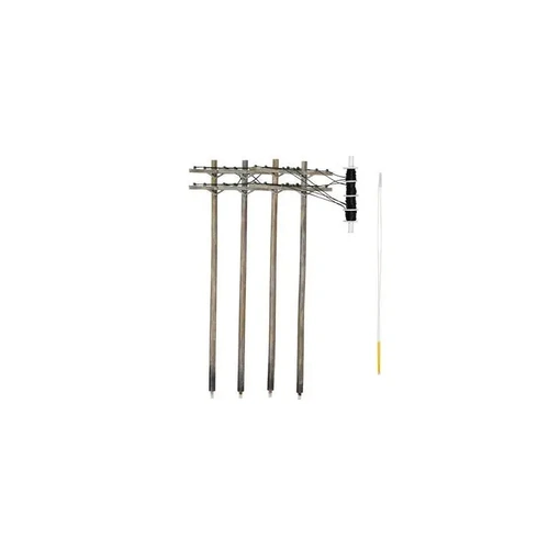 Woodland Scenics HO Pre-Wired Poles-Double Crossbar