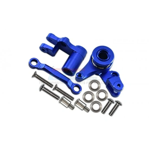 GPM Blue Aluminium Steering Assembly Set w/ Bearings