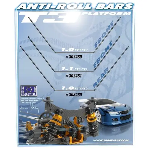 XRAY ANTI-ROLL BAR REAR 1.0 MM - XY303480