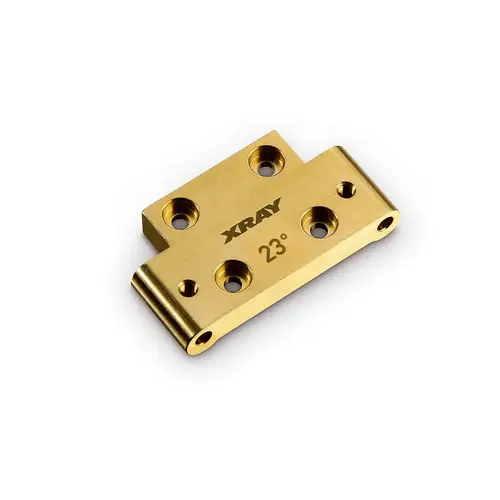 XRAY BRASS FRONT LOWER ARM MOUNT 23å¡/29å¡ KICK-UP - XY322314