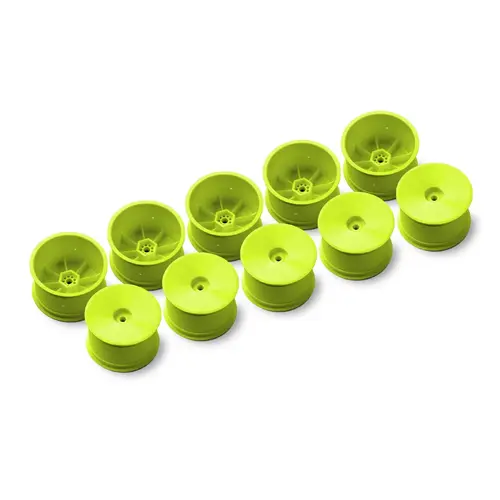 XRAY 2WD/4WD Rear Wheel Aerodisk 12mm Hex IFMAR Yellow Hard 10Pcs - XY329901-Y